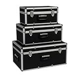 Kreher® Transportkoffer 3er Set - Robuste, abschließbare Werkzeugkoffer...