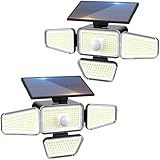Peasur 2 Stück Solarlampen für Außen mit Bewegungsmelder, 318 LED...