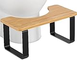 JIAPAIDUO Metall mit Holz-Toilettenhocker, 7 Zoll / 17.8CM...