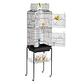 VEVOR Vogelkäfig, 45,7x35,5x151cm, Vogelvoliere mit offener Oberseite &...
