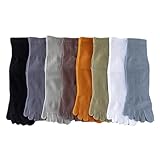 BYLYUIVN Zehensocken 5 Paar Herbst-Winter-Fünf-Finger-Socken Split Toe...