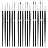 Piriuuo 30 Stück Feine Pinsel Set, 3 Größen Pinsel-Set mit Feiner Spitze...