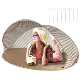 Strandzelt, Sonnenzelt mit Tragetasche, atmungsaktiv, faltbar, für...