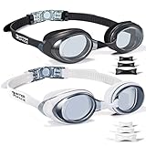 Water Space Schwimmbrille für Erwachsene, 2 Packs Schwimmbrillen für...