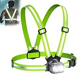 Rolgno 500 Lumen Lauflicht, Lauflampe Joggen mit 360° Reflektoren, USB-C...