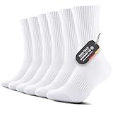 FALARY Tennissocken Damen 39-42 Weiß Socken Herren 39-42 Sportsocken...