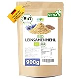 EWL Naturprodukte Bio Leinsamenmehl 900g, 100% Goldleinsaat aus...