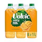 Volvic Juicy Orange-Mango Pet, 6er Pack, Einweg (6 x 1 l)