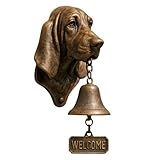 Funny Dog Doorbells - Porch Dog Head Door Bell, Funny Animal-Themed Rustic...