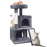 Yaheetech Kratzbaum, Stabiler Katzenbaum 91 cm Katzenkratzbaum, mit 2...