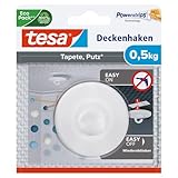 tesa Deckenhaken Tapeten und Putz - Selbstklebender Haken - Ideal Zur...