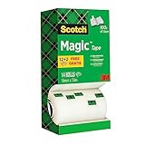 Scotch Magic Klebeband – Vorteilspack 14 Rollen 19mm x 33m,...
