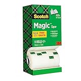 Scotch Magic Tape - Vorteilspack 14 Rollen, 19 mm x 33 m - Unsichtbares...