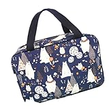 Alipis wasserdichte Kosmetiktasche mit Polar bär Motiv Faltbar Große...