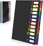 Gemtte Fächermappe A4, Mappen Ordnersystem mit 12 Fächern, 24 Taschen...