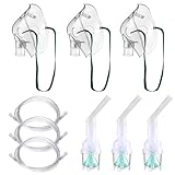 Verneblerzubehör 3 Sets mit Mundstücke Erwachsenenmasken Tassen 2m...