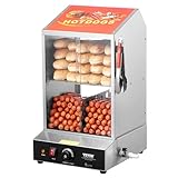 VEVOR Hot Dog Dampfgarer, 37L, 2-stufiger Hot Dog Hütten-Dampfgarer,...