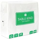Table Kind 100 weiche weiße Servietten in Großpackung, hochwertige...