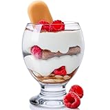 KONZEPT Eisschalen 280 ml, 6er Set Dessertgläser Glas, Eisbecher ideal...