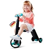 L.A. Sports 3-in-1 Kids Trike kombiniert Laufrad, Dreirad & Roller | Für...