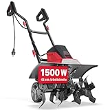 ONBEST Elektro Gartenfräse – 45 cm Arbeitsbreite – 1500 Watt Motor –...