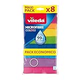 Vileda Mikrofasertücher Colors, Allzwecktücher Multipack aus Mikrofasern,...