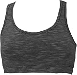 GURU SHOP BraTop, Yogatop aus Bio-Baumwolle - Anthrazit, Damen, Size:S