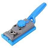 Dübellehre Bohrschablone, Holzdübel Positionierhilfe, blau, 1 Stück -...