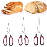 UTTASU Schere Stil Lebensmittelzange mit langem Griff, 23,5/28/33 cm...