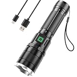 GEARLITE Taschenlampe LED Aufladbar, 10000 Lumen LED Taschenlampe Extrem...