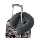 Nackenhörnchen mit Druckknopf | Nackenstütze | Nackenrolle | Reisekissen...