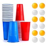 talifoca Bierpong Becher Set, Beer Pong Becher Enthält 50 Becher(500ML)...