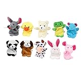 Warmhm 10 Stück Fingerpuppen Teiliges Tier Fingerpuppen für...