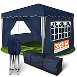 Kronenburg Faltpavillon wasserdicht Dachmaß 3 x 3 m UV Schutz 50+ Pavillon...