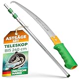 GRÜNTEK Teleskop Astsäge Set WELS, Handsäge 50 cm und Teleskopstange bis...