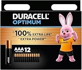 12 x Duracell AAA Optimum (1 Blistercard a 12 Batterien) 12 Batterien...