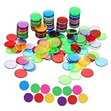 HOODANCOS 200 Stück Farbige Plastikspielchips für Zählen Sortieren...