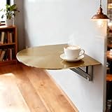 QSPNVFB Halbrund Wandklapptisch Kleiner Bartisch Edelstahl Faltbarer...