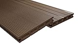 Endorphin® WPC Terrassendielen Komplettset 2-50m² Braun - Mit...