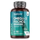 Omega 3 Kapseln - 2000mg Fischöl mit 1100mg Omega-3, 660mg EPA & 440mg DHA...