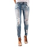 MJGkhiy Jeans für Damen, hohe Taille, gerissene Denim-Hose, Vintage,...