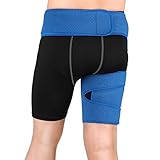 Oberschenkelbandage, Quad- und Hamstring-Wickel-Kompressionshülsen, Blau,...