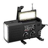 Corghd Solar Power Notfall AM/FM Radio Outdoor Handkurbel Generator 4000mAh...