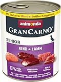 animonda GranCarno Senior Rind + Lamm (6 x 800 g), Hunde Nassfutter für...