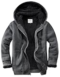 WINDFIT Sherpajacke für Herren, schwer, mit Reißverschluss,...