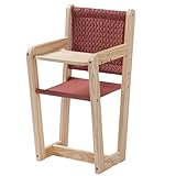 howa Puppenhochstuhl aus Holz Grace - Puppenmöbel Hochstuhl für Puppen...