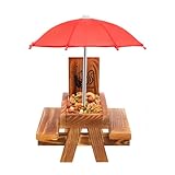 Eichhörnchen Futterhaus Wetterfest mit Regenschirm,Eichhörnchenfutterhaus...