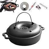 Kessel aus Eisen – Kochtopf aus Gusseisen, gewürzt S/M/L, Kochtopf mit...