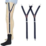 DJVHSRI Straps-Hosenträger Herren Hemdhalter Verstellbare Elastische Bein...