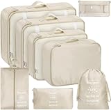 Shadcoler Koffer Organizer, 8-Teilig Packing Cubes, Kleidertaschen,...